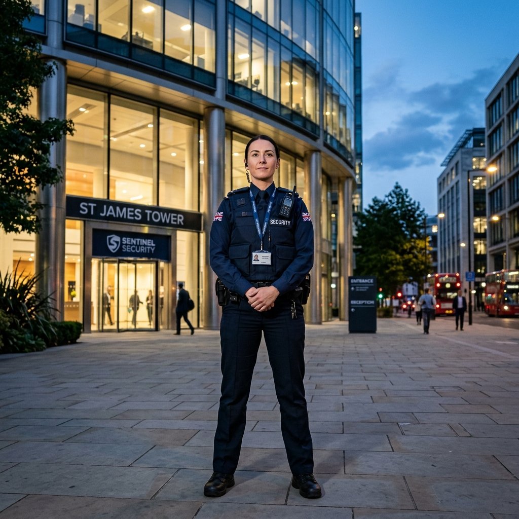 Special security guard on high-value business assets security detail